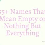 names that mean empty