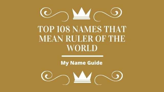 Names that Mean Ruler